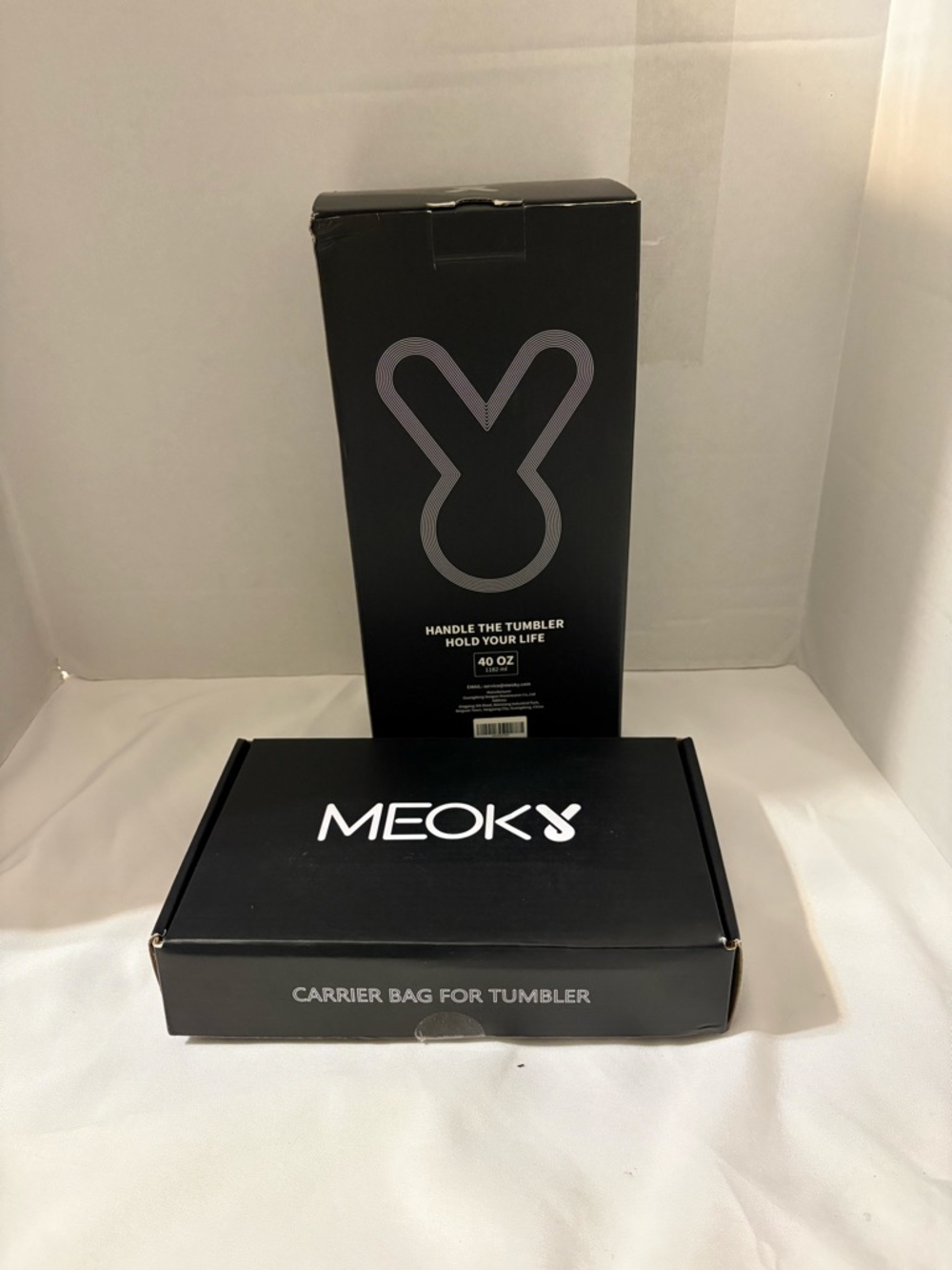 Meoky 40oz Tumbler Handle Leak-proof Lid Straw Insulated Coffee Mug with carrier